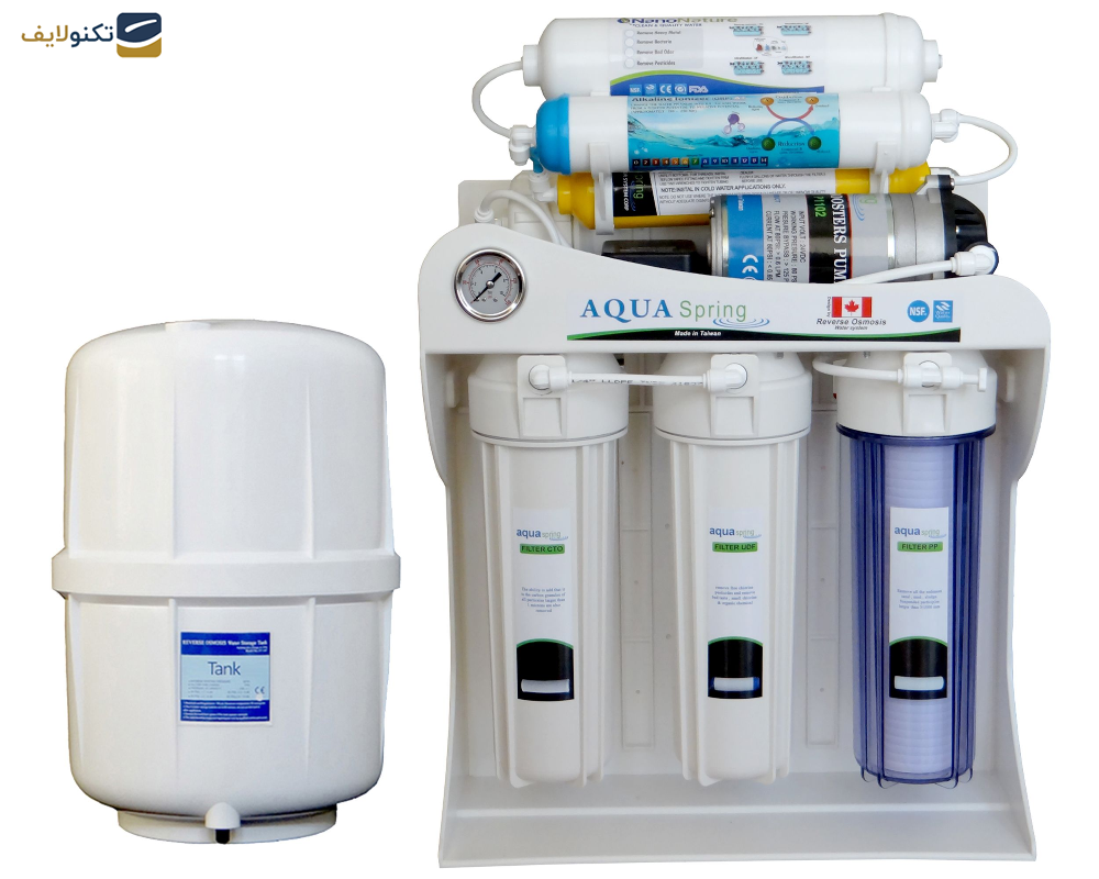 دستگاه تصفیه کننده آب آکوآ اسپرینگ مدل AQ-SF2400 به همراه فیلتر دستگاه تصفیه کننده آب بسته 4 عددی دستگاه تصفیه کننده آب آکوآ اسپرینگ مدل AQ-SF2400 به همراه فیلتر دستگاه تصفیه کننده آب بسته 4 عددی