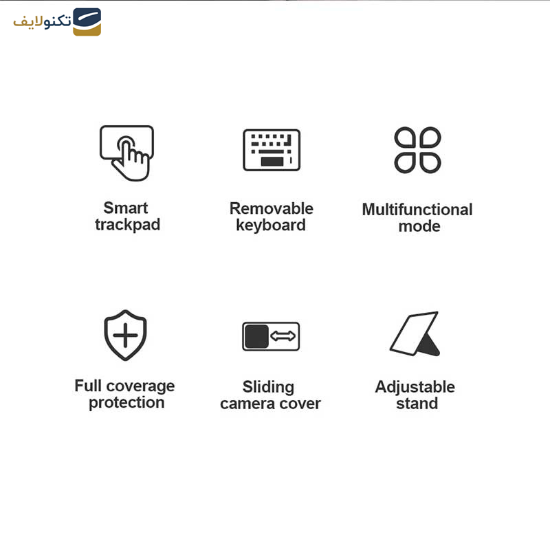 کیف کلاسوری کیبورد دار نیلکین مدل Bumper Combo Keyboard مناسب برای تبلت اپل iPad Air 13 2024 / iPad Pro 12.9 2022 / 2021 / 2020 کیف کلاسوری کیبورد دار نیلکین مدل Bumper Combo Keyboard مناسب برای تبلت اپل iPad Air 13 2024 / iPad Pro 12.9 2022 / 2021 / 2020