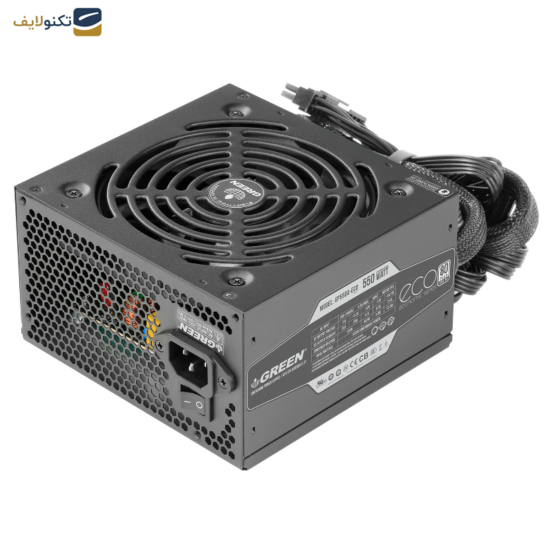 منبع تغذیه کامپیوتر گرین مدل GP550A-ECO Rev3.1 منبع تغذیه کامپیوتر گرین مدل GP550A-ECO Rev3.1