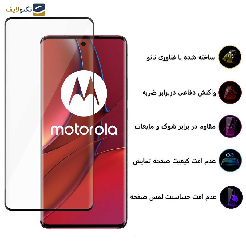 محافظ صفحه نمایش بوف مدل Full-Glue-G مناسب برای گوشی موبایل موتورولا Edge 40 / Edge 40 Neo محافظ صفحه نمایش بوف مدل Full-Glue-G مناسب برای گوشی موبایل موتورولا Edge 40 / Edge 40 Neo
