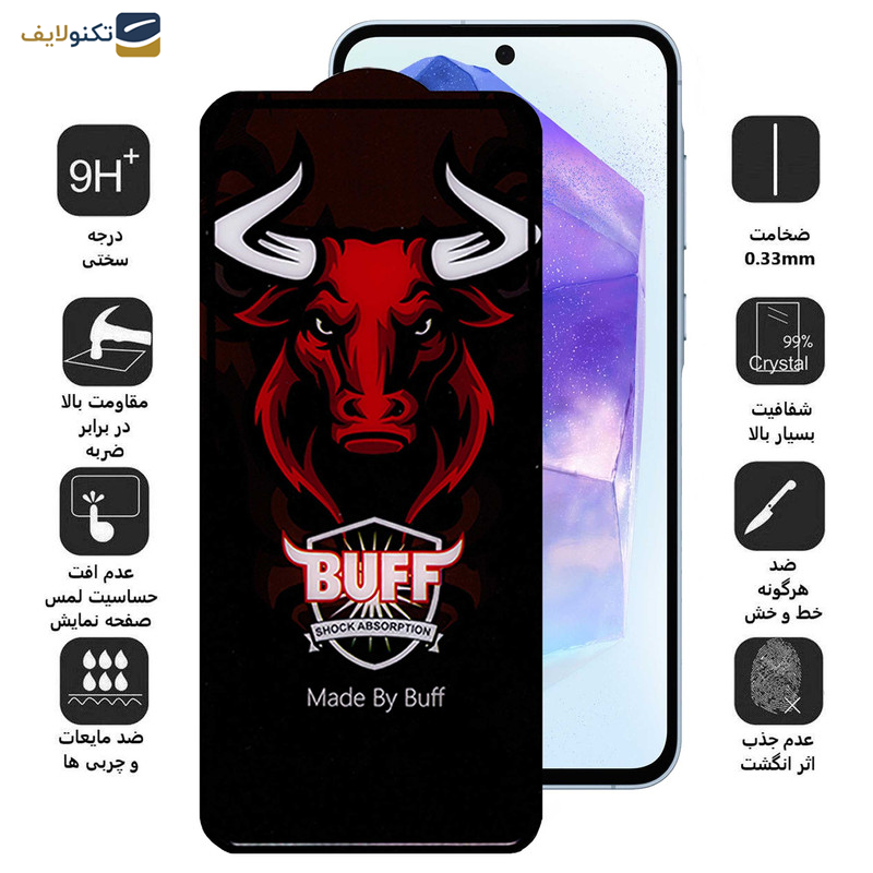 محافظ صفحه نمایش سرامیکی بوف مدل Ceramic Pro مناسب برای گوشی موبایل سامسونگ  Galaxy A55 / A35 محافظ صفحه نمایش سرامیکی بوف مدل Ceramic Pro مناسب برای گوشی موبایل سامسونگ  Galaxy A55 / A35