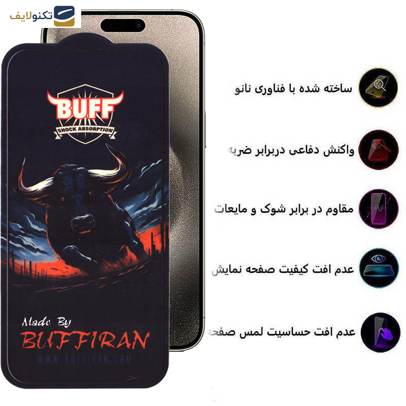 محافظ صفحه نمایش بوف مدل BullRun Crystal Pro مناسب برای گوشی موبایل اپل iPhone 15 Pro Max  محافظ صفحه نمایش بوف مدل BullRun Crystal Pro مناسب برای گوشی موبایل اپل iPhone 15 Pro Max