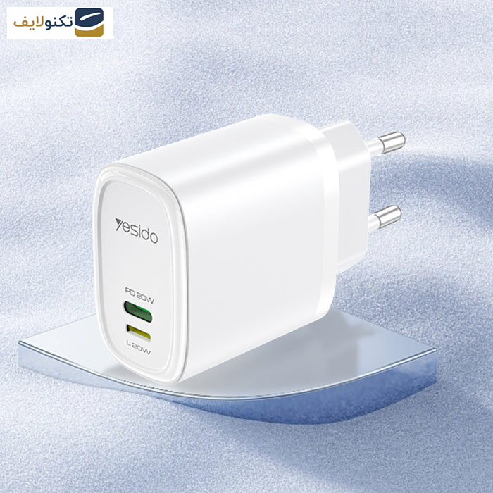 شارژر دیواری 20 وات یسیدو مدل YC44 به همراه کابل لایتنینگ شارژر دیواری 20 وات یسیدو مدل YC44 به همراه کابل لایتنینگ