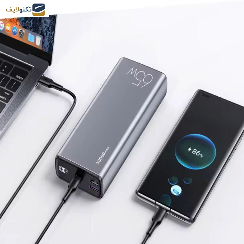 پاوربانک یوسمز مدل CD165 ظرفیت 30000 میلی آمپر ساعت به همراه کابل USB-C پاوربانک یوسمز مدل CD165 ظرفیت 30000 میلی آمپر ساعت به همراه کابل USB-C