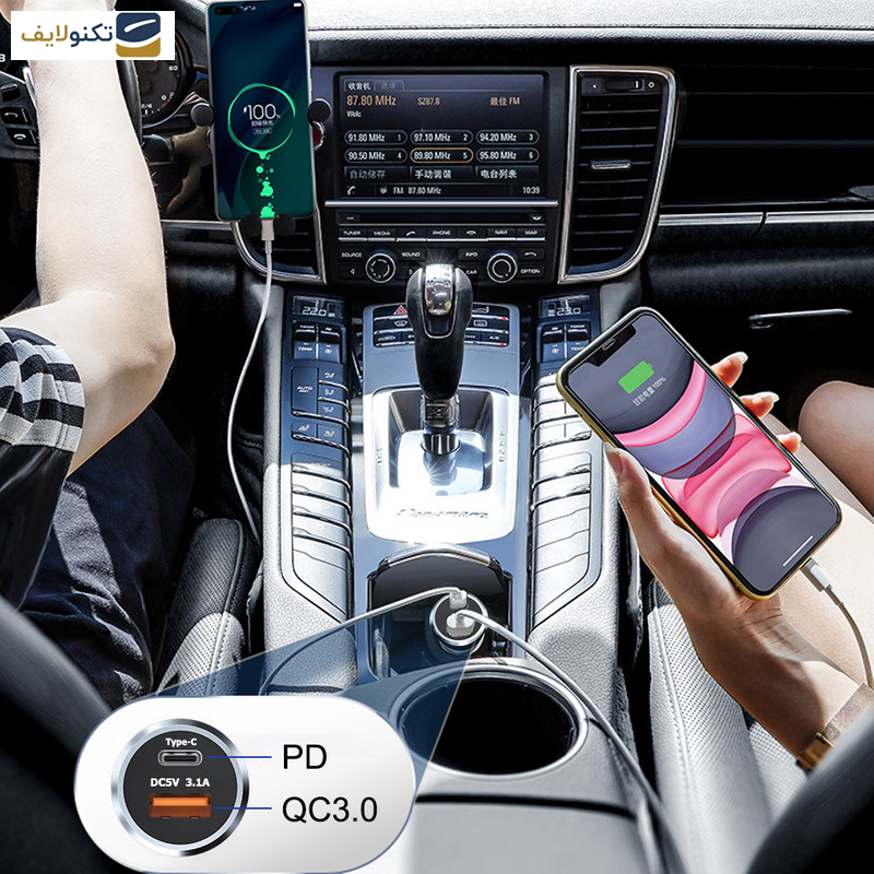 شارژر فندکی لیتو مدل LC-C10 به همراه کابل تبدیل microUSB شارژر فندکی لیتو مدل LC-C10 به همراه کابل تبدیل microUSB