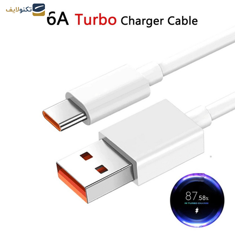 کابل تبدیل USB به USB-C مدل TURBO CHARGER طول 1 متر کابل تبدیل USB به USB-C مدل TURBO CHARGER طول 1 متر