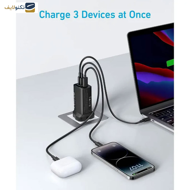 شارژر دیواری 67 وات انکر مدل A2674 - سه پین  شارژر دیواری 67 وات انکر مدل A2674 - سه پین