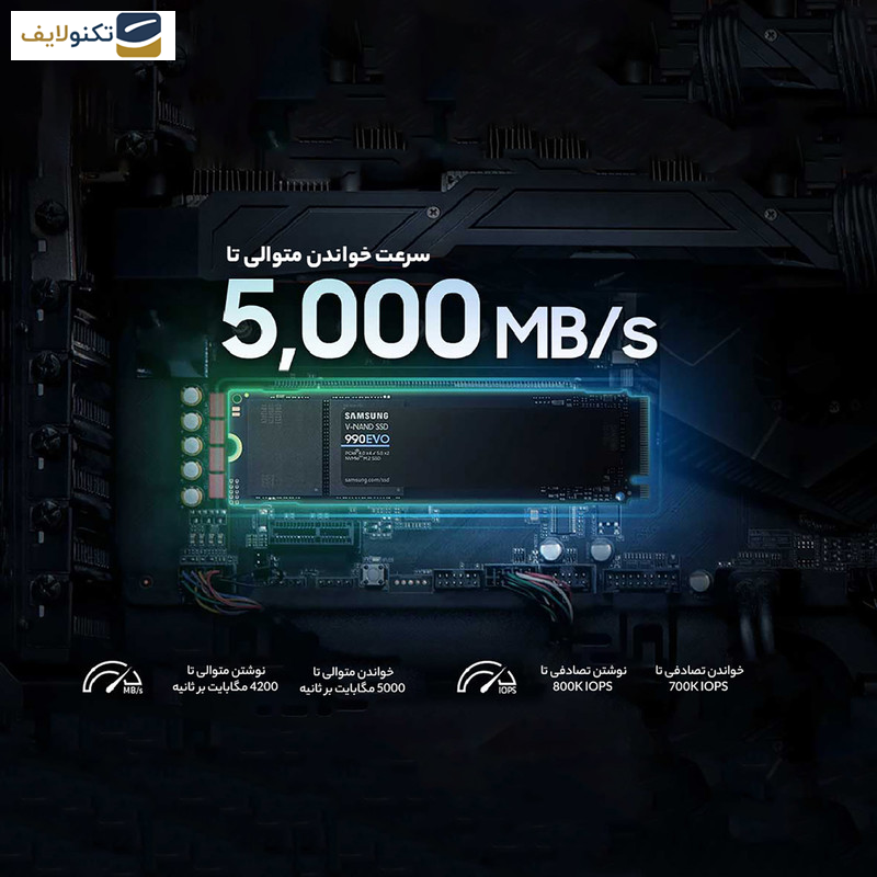 اس اس دی اینترنال سامسونگ مدل 990 EVO ظرفیت یک ترابایت اس اس دی اینترنال سامسونگ مدل 990 EVO ظرفیت یک ترابایت