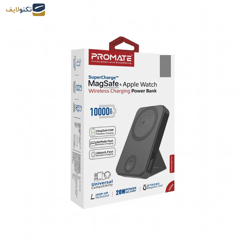 پاوربانک پرومیت مدل POWERMAG-TRIO.BLACK ظرفیت 10000 میلیآمپر ساعت پاوربانک پرومیت مدل POWERMAG-TRIO.BLACK ظرفیت 10000 میلیآمپر ساعت