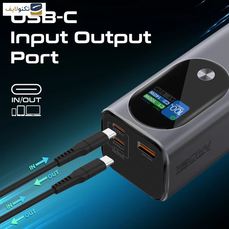 پاوربانک پرومیت مدل TITAN-160 ظرفیت 27600 میلیآمپرساعت پاوربانک پرومیت مدل TITAN-160 ظرفیت 27600 میلیآمپرساعت