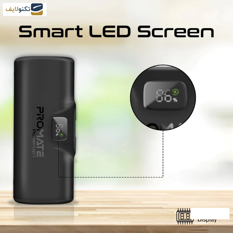 پاوربانک پرومیت مدل POWERUP-I.BLK ظرفیت 5000 میلیآمپرساعت پاوربانک پرومیت مدل POWERUP-I.BLK ظرفیت 5000 میلیآمپرساعت