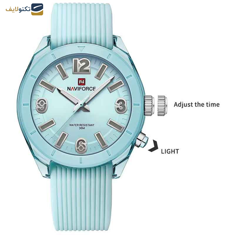 ساعت مچی عقربه ای زنانه نیوی فورس مدل NF7103 L.BE L.BE ساعت مچی عقربه ای زنانه نیوی فورس مدل NF7103 L.BE L.BE