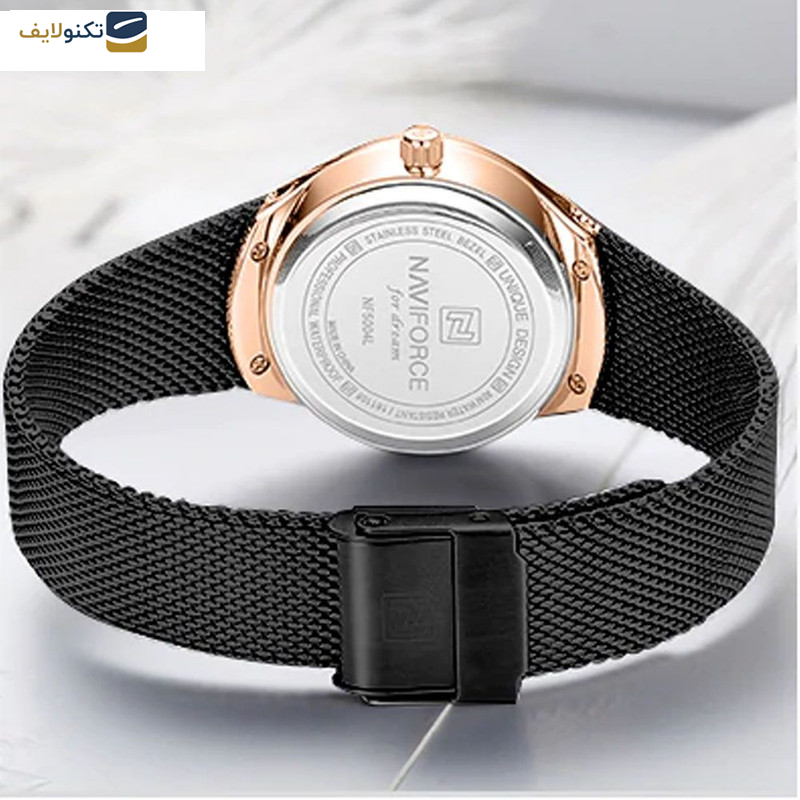 ساعت مچی عقربه ای زنانه نیوی فورس مدل NF5004-BL-RG ساعت مچی عقربه ای زنانه نیوی فورس مدل NF5004-BL-RG