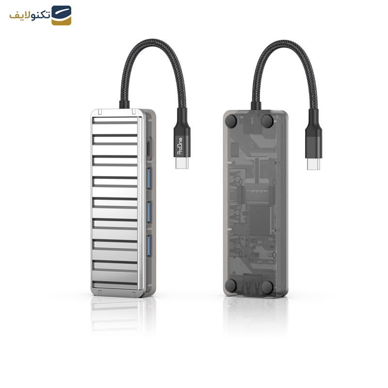 هاب 4 پورت USB-C پرووان مدل PHU554 هاب 4 پورت USB-C پرووان مدل PHU554