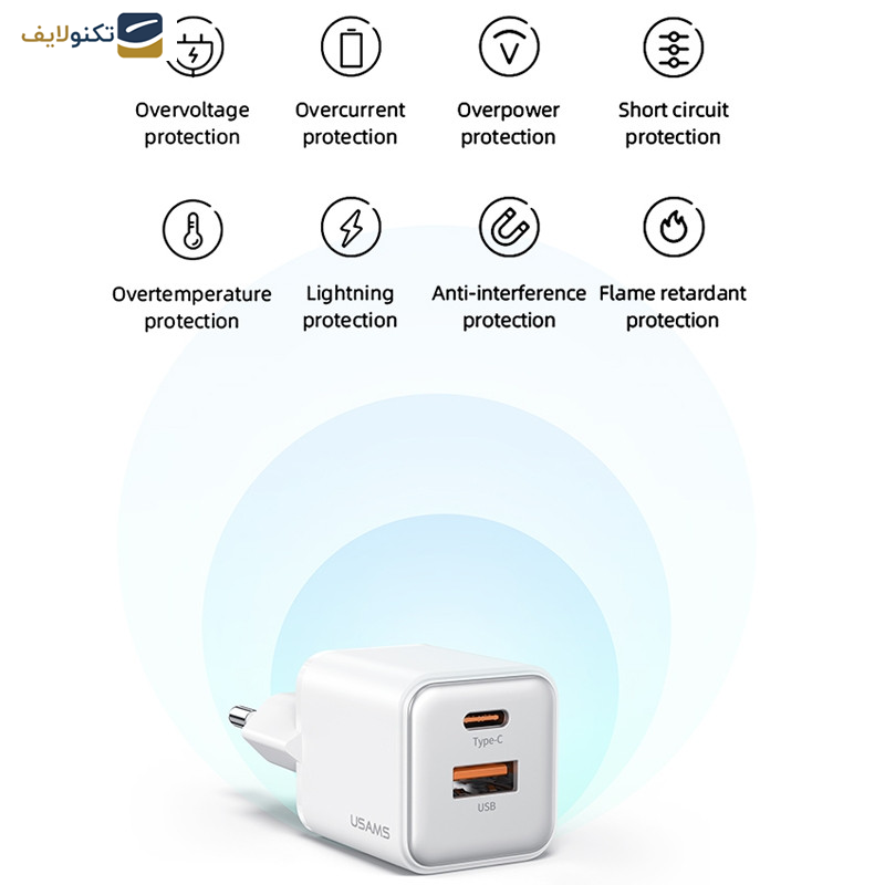 شارژر دیواری 30 وات یوسمز مدل US-CC189 شارژر دیواری 30 وات یوسمز مدل US-CC189