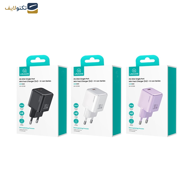 شارژر دیواری 30 وات یوسمز مدل US-CC186 شارژر دیواری 30 وات یوسمز مدل US-CC186