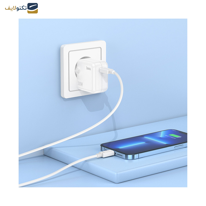 شارژر دیواری 30 وات هوکو مدل C112A PD به همراه کابل تبدیل لایتنینگ شارژر دیواری 30 وات هوکو مدل C112A PD به همراه کابل تبدیل لایتنینگ