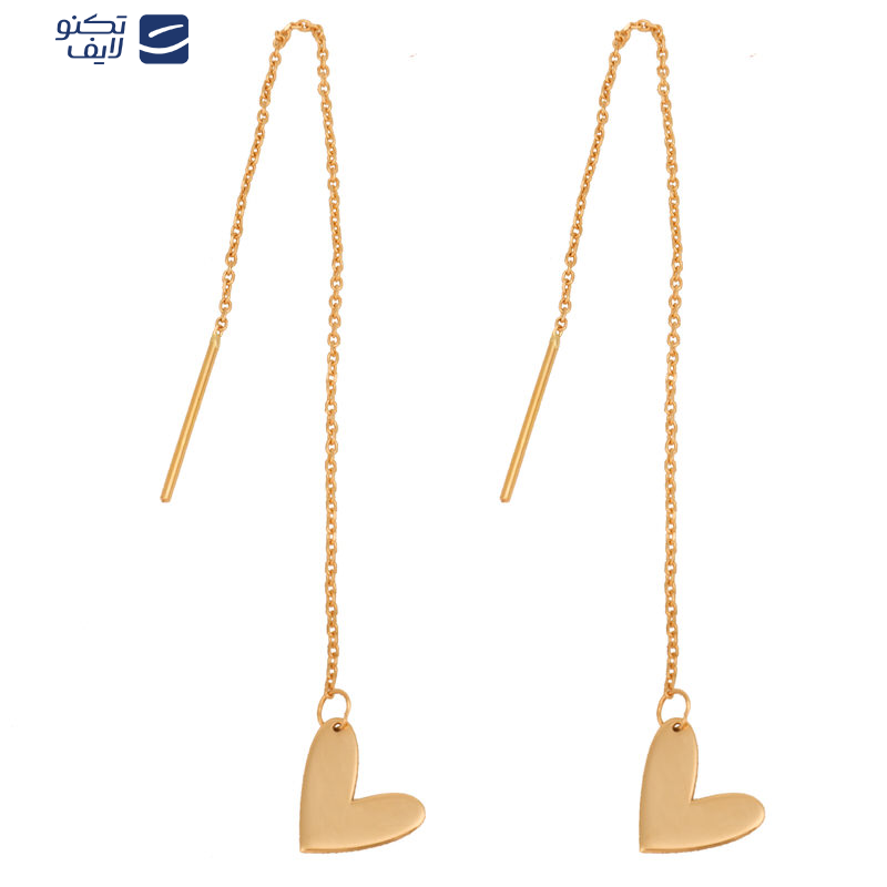 گوشواره بخیه ای طلا 18 عیار طرح قلب مینیمال گوشواره بخیه ای طلا 18 عیار طرح قلب مینیمال