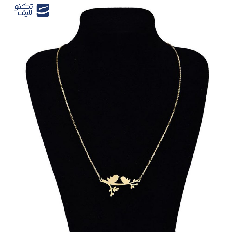 گردنبند طلا 18عیار زنانه طرح پرنده شاد و شاخه گردنبند طلا 18عیار زنانه طرح پرنده شاد و شاخه