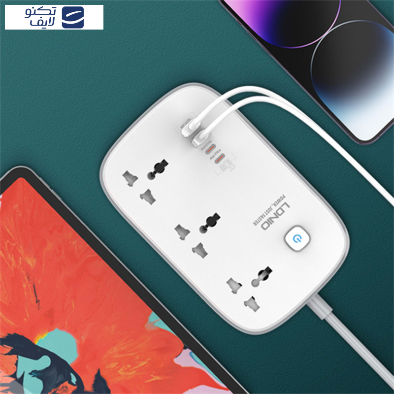 چندراهی برق الدینیو مدل 65W-SC3416 چندراهی برق الدینیو مدل 65W-SC3416