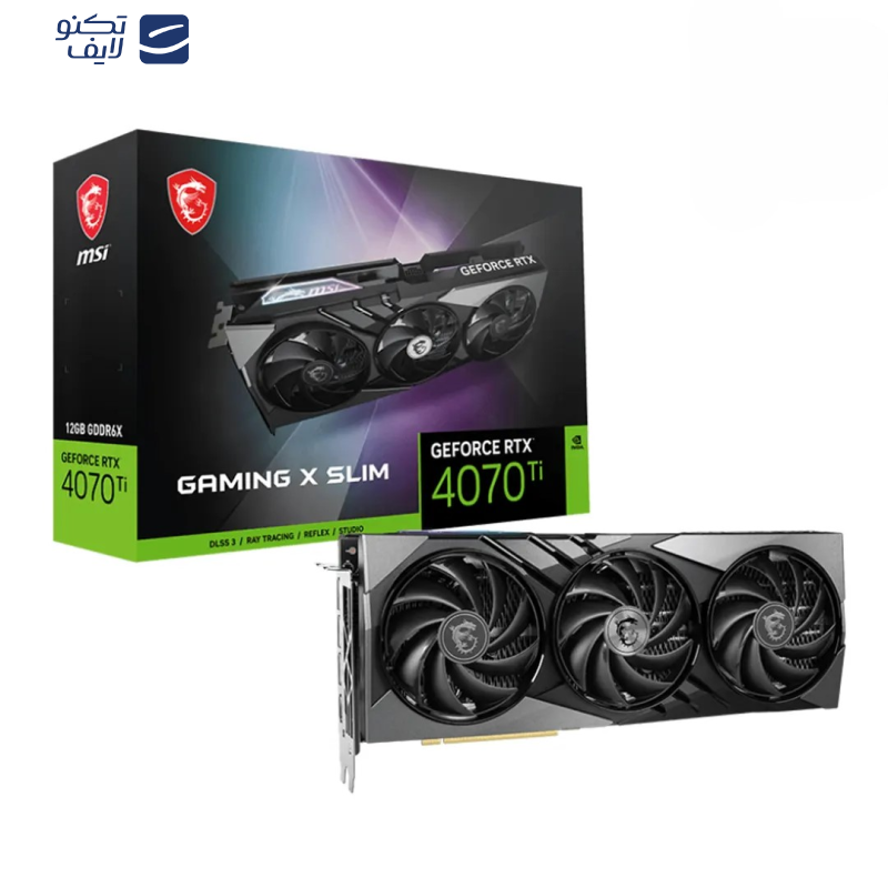 کارت گرافیک ام اس آی مدل Nvidia RTX 4070 Ti Gaming X Slim 12G Black کارت گرافیک ام اس آی مدل Nvidia RTX 4070 Ti Gaming X Slim 12G Black