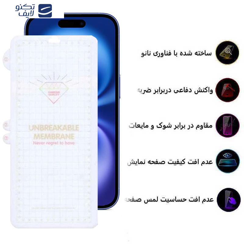 محافظ صفحه نمایش اپیکوی مدل Hydrogel مناسب برای گوشی موبایل اپل iPhone 16 / iPhone 15 محافظ صفحه نمایش اپیکوی مدل Hydrogel مناسب برای گوشی موبایل اپل iPhone 16 / iPhone 15