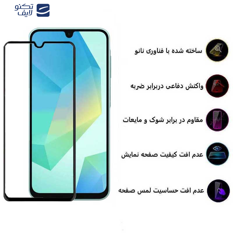 محافظ صفحه نمایش بوف مدل 5D مناسب برای گوشی موبایل سامسونگ Galaxy A16 5G/ A16 4G محافظ صفحه نمایش بوف مدل 5D مناسب برای گوشی موبایل سامسونگ Galaxy A16 5G/ A16 4G