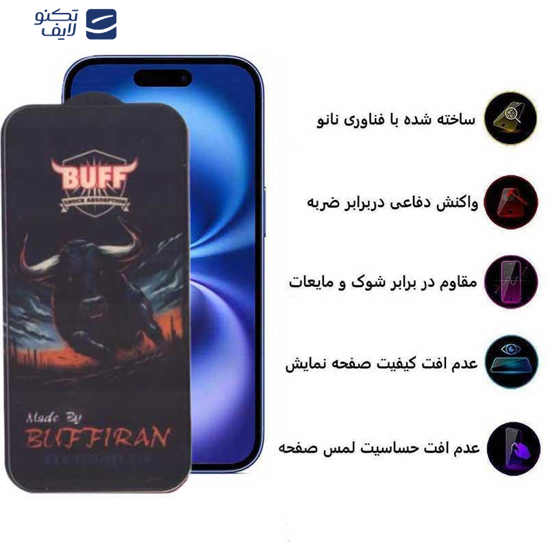 محافظ صفحه نمایش بوف مدل BullRun Crystal Pro مناسب برای گوشی موبایل اپل iPhone 16/ iPhone 15  محافظ صفحه نمایش بوف مدل BullRun Crystal Pro مناسب برای گوشی موبایل اپل iPhone 16/ iPhone 15