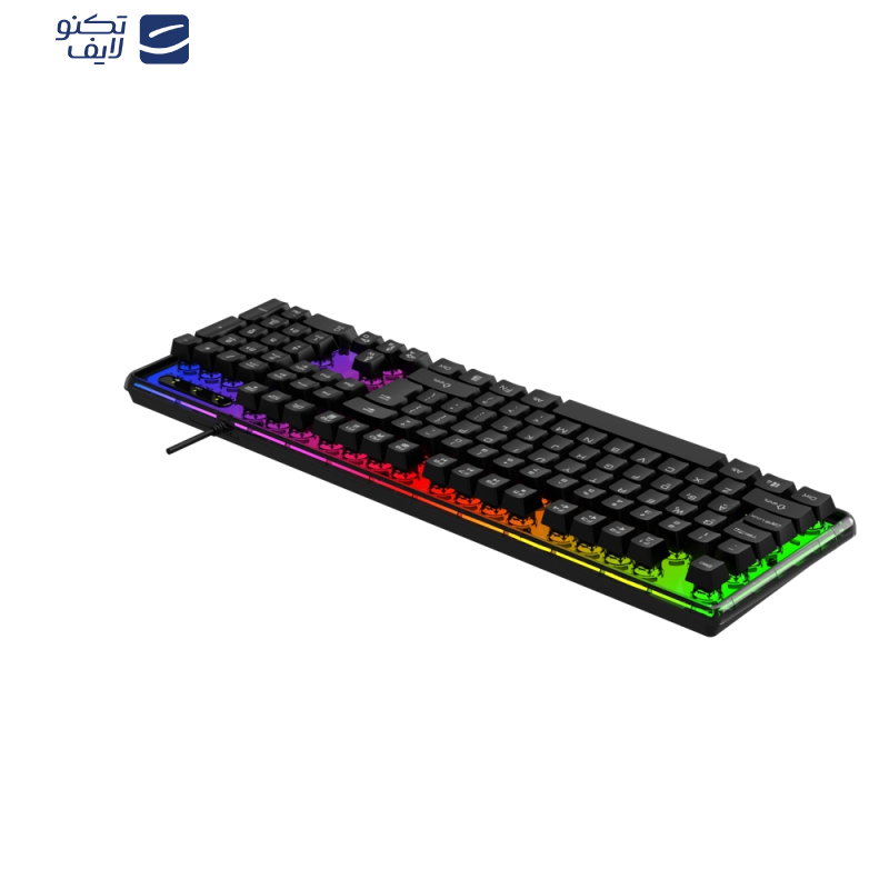 کیبورد گیمینگ لاجی کی مدل K230B، سوییچ ممبران، Full-Size، نورپردازی RGB کیبورد گیمینگ لاجی کی مدل K230B، سوییچ ممبران، Full-Size، نورپردازی RGB