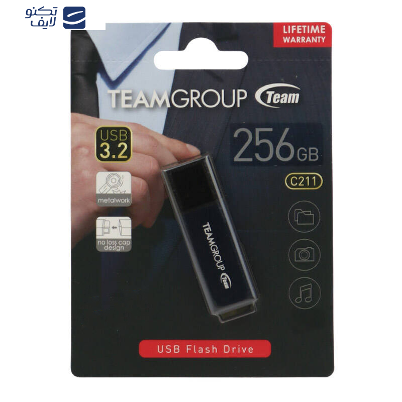 فلش مموری تیم گروپ مدل C211 USB3.2 ظرفیت 256 گیگابایت فلش مموری تیم گروپ مدل C211 USB3.2 ظرفیت 256 گیگابایت