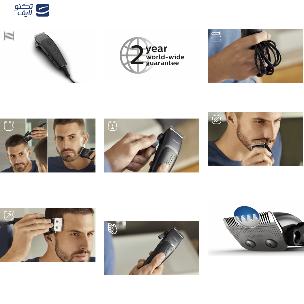 ماشین اصلاح سرو صورت فیلیپس مدل HC3100 ماشین اصلاح سرو صورت فیلیپس مدل HC3100