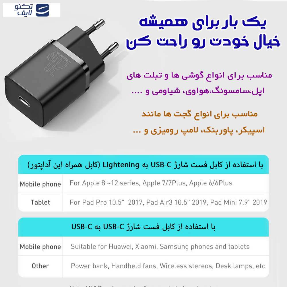 شارژر دیواری باسئوس  مدل Super Si 20W به همراه کابل تبدیل لایتنینگ شارژر دیواری باسئوس  مدل Super Si 20W به همراه کابل تبدیل لایتنینگ