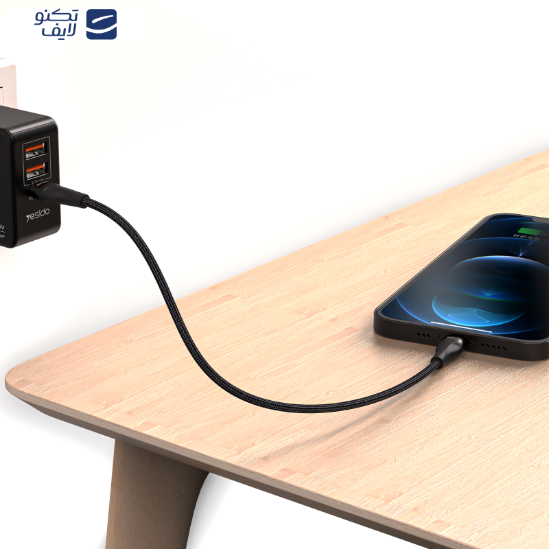 کابل تبدیل usb-C به usb-C یسیدو مدل CA83 طول 0.3 متر کابل تبدیل usb-C به usb-C یسیدو مدل CA83 طول 0.3 متر