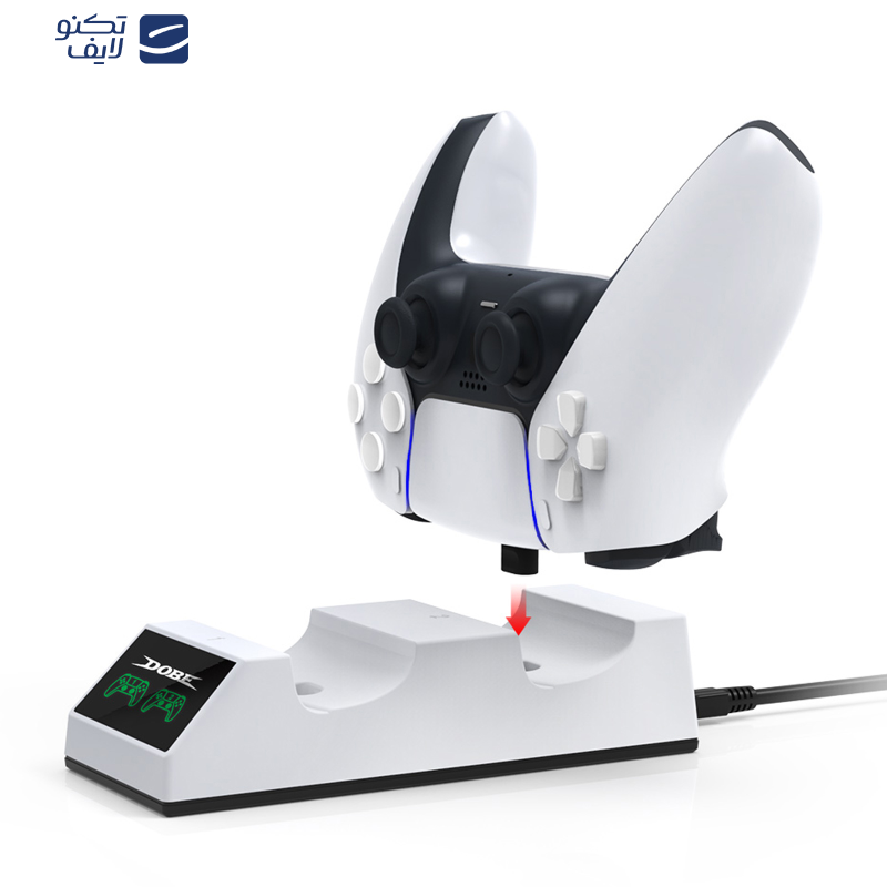 پایه شارژر دسته بازی PS5 دابی مدل TP5-0508 پایه شارژر دسته بازی PS5 دابی مدل TP5-0508