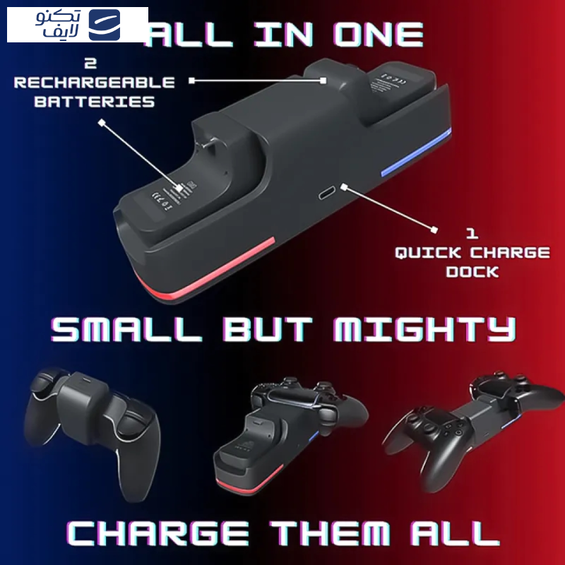 پایه شارژر دسته بازی PS5 مدل ZWT-0501  پایه شارژر دسته بازی PS5 مدل ZWT-0501