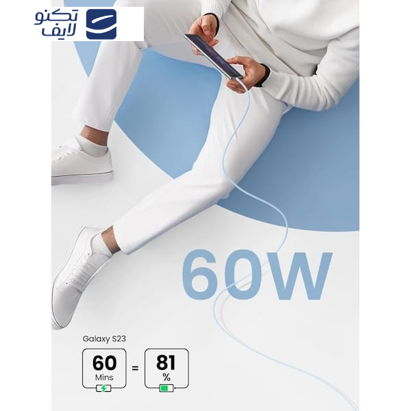 کابل USB-C  یوگرین مدل US563 کد 15279طول 1متر کابل USB-C  یوگرین مدل US563 کد 15279طول 1متر