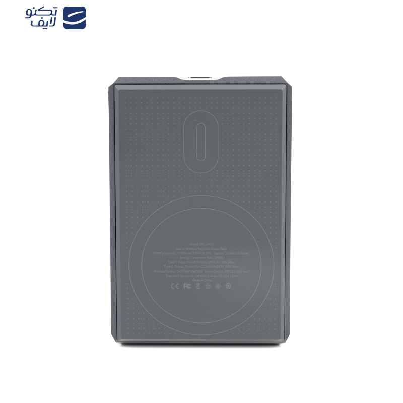 پاوربانک هیسکا مدل HP-124PD ظرفیت 10000 میلی آمپر ساعت  پاوربانک هیسکا مدل HP-124PD ظرفیت 10000 میلی آمپر ساعت