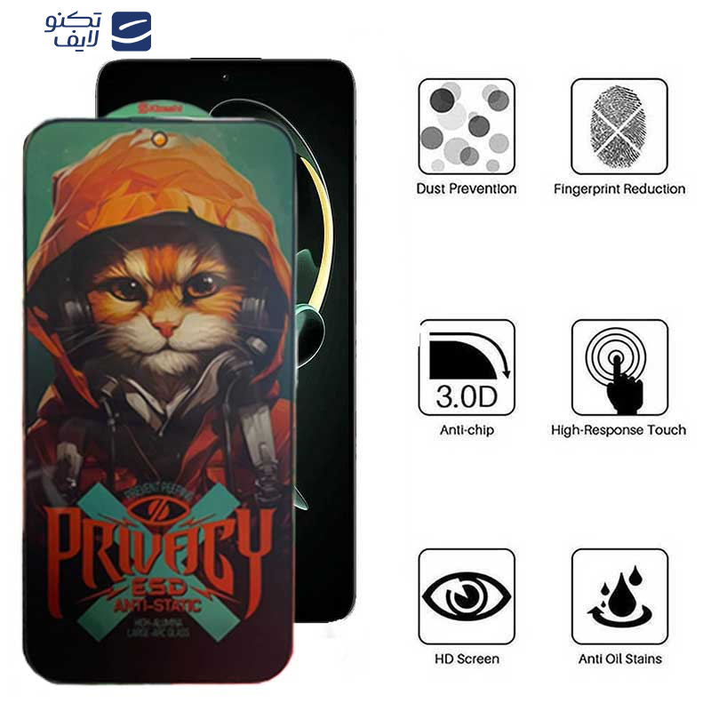 محافظ صفحه نمایش حریم شخصی اپیکوی مدل Privacy Hoodie Cat مناسب برای گوشی موبایل شیائومی Redmi K60 Ultra / K60 Pro / K60E / K60  محافظ صفحه نمایش حریم شخصی اپیکوی مدل Privacy Hoodie Cat مناسب برای گوشی موبایل شیائومی Redmi K60 Ultra / K60 Pro / K60E / K60