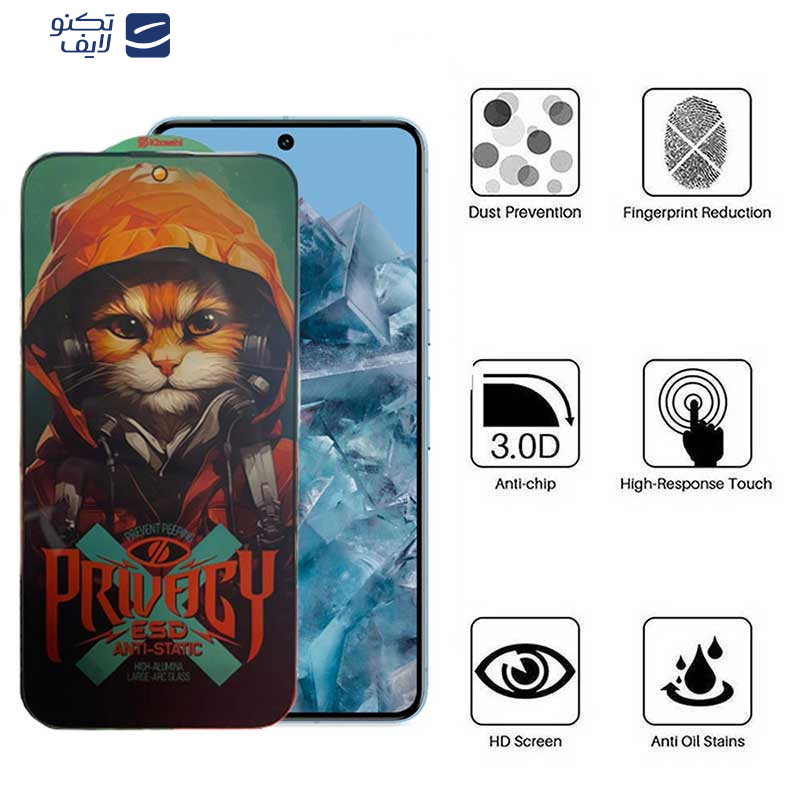 محافظ صفحه نمایش حریم شخصی اپیکوی مدل Privacy Hoodie Cat مناسب برای گوشی موبایل گوگل Pixel 9 Pro XL  محافظ صفحه نمایش حریم شخصی اپیکوی مدل Privacy Hoodie Cat مناسب برای گوشی موبایل گوگل Pixel 9 Pro XL