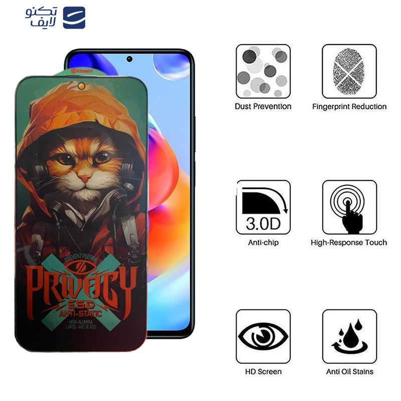 محافظ صفحه نمایش حریم شخصی اپیکوی مدل Privacy Hoodie Cat مناسب برای گوشی موبایل شیائومی Redmi Note 11 Pro Plus 5G (China) /  Note 11 Pro Plus 5G (India) / Note 11 Pro 5G (China) / Note 11 Pro 4G-5G محافظ صفحه نمایش حریم شخصی اپیکوی مدل Privacy Hoodie Cat مناسب برای گوشی موبایل شیائومی Redmi Note 11 Pro Plus 5G (China) /  Note 11 Pro Plus 5G (India) / Note 11 Pro 5G (China) / Note 11 Pro 4G-5G