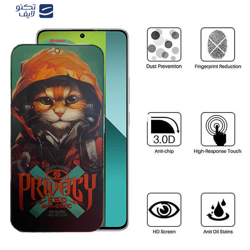 محافظ صفحه نمایش حریم شخصی اپیکوی مدل Privacy Hoodie Cat مناسب برای گوشی موبایل شیائومی Redmi Note 13 Pro 4G/5G/ Note 13 4G/5G /Note 13R Pro محافظ صفحه نمایش حریم شخصی اپیکوی مدل Privacy Hoodie Cat مناسب برای گوشی موبایل شیائومی Redmi Note 13 Pro 4G/5G/ Note 13 4G/5G /Note 13R Pro