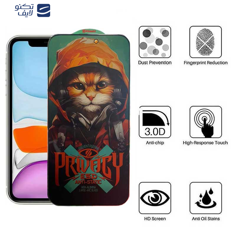 محافظ صفحه نمایش حریم شخصی اپیکوی مدل Hoodie Cat مناسب برای گوشی موبایل اپل iPhone 11/ Xr محافظ صفحه نمایش حریم شخصی اپیکوی مدل Hoodie Cat مناسب برای گوشی موبایل اپل iPhone 11/ Xr