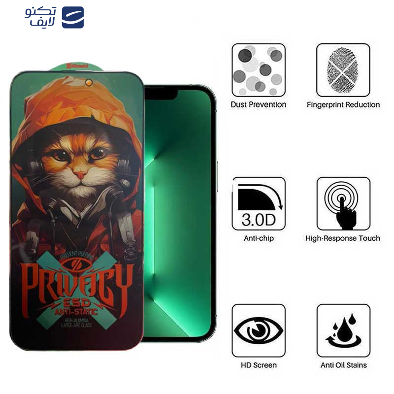 محافظ صفحه نمایش حریم شخصی اپیکوی مدل Hoodie Cat مناسب برای گوشی موبایل اپل iPhone 13 / 14 / 13 pro محافظ صفحه نمایش حریم شخصی اپیکوی مدل Hoodie Cat مناسب برای گوشی موبایل اپل iPhone 13 / 14 / 13 pro