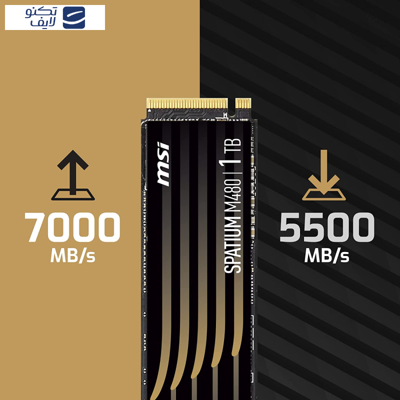 اس اس دی اینترنال ام اس آی مدل SPATIUM M480 PCIe 4.0 NVMe M.2 ظرفیت یک ترابایت  اس اس دی اینترنال ام اس آی مدل SPATIUM M480 PCIe 4.0 NVMe M.2 ظرفیت یک ترابایت