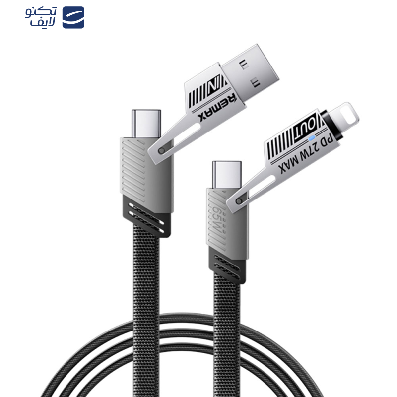 کابل شارژ و دیتا چهار حالته ریمکس مدل RC-C189  طول 1 متر