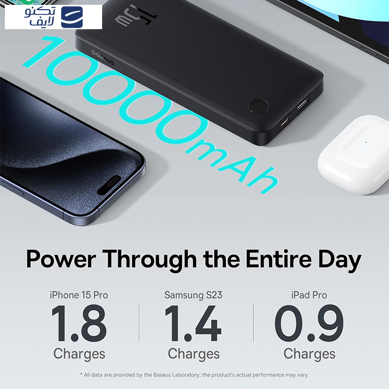 پاوربانک باسئوس 15 وات مدل Airpow Lite PPAP-10A Cosmic ظرفیت 10000 میلی آمپر ساعت پاوربانک باسئوس 15 وات مدل Airpow Lite PPAP-10A Cosmic ظرفیت 10000 میلی آمپر ساعت