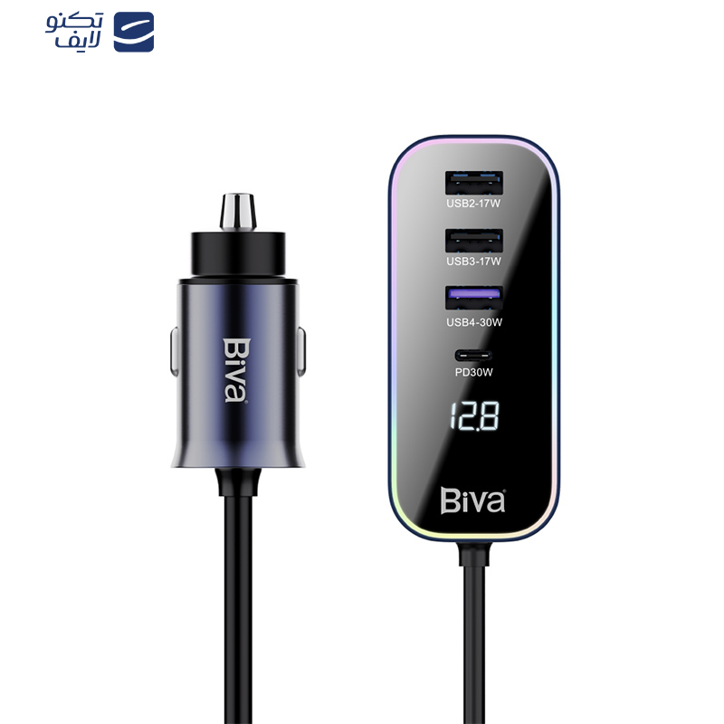 شارژر فندکی 107 وات بیوا مدل CC-014 شارژر فندکی 107 وات بیوا مدل CC-014