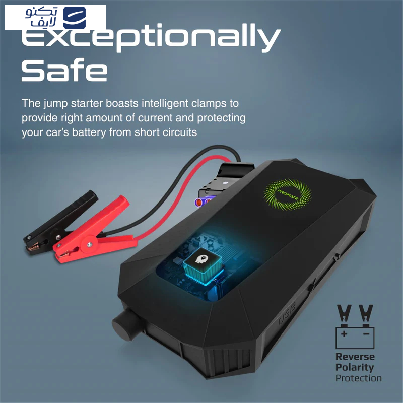 جامپ استارتر خودرو و پاوربانک پرومیت مدل HEXABOLT-20 ظرفیت 19200 میلی آمپر ساعت جامپ استارتر خودرو و پاوربانک پرومیت مدل HEXABOLT-20 ظرفیت 19200 میلی آمپر ساعت