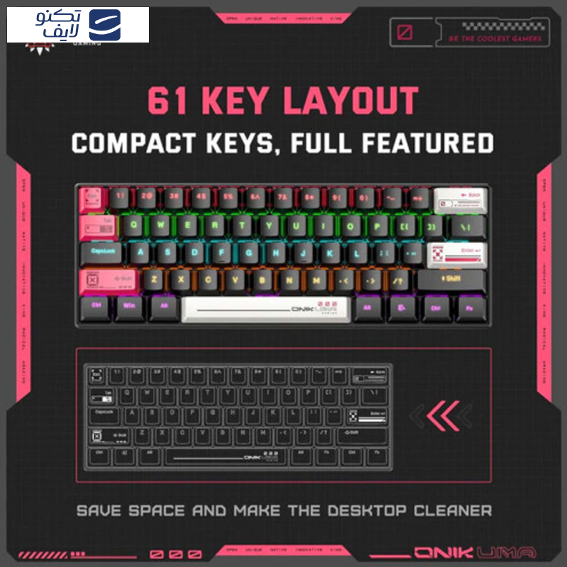 کیبورد مخصوص بازی اونیکوما مدل G55 RGB کیبورد مخصوص بازی اونیکوما مدل G55 RGB