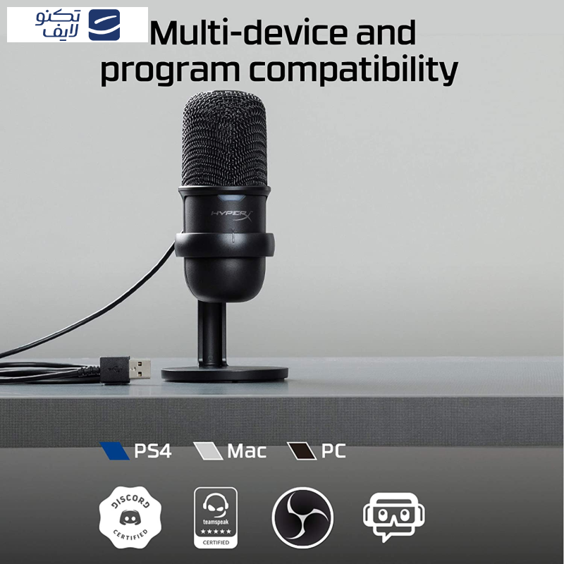 میکروفن کندانسر هایپرایکس مدل SoloCast میکروفن کندانسر هایپرایکس مدل SoloCast